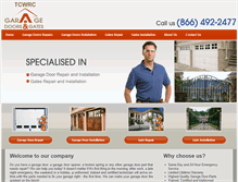 Tablet Screenshot of garagedoors-gates.com